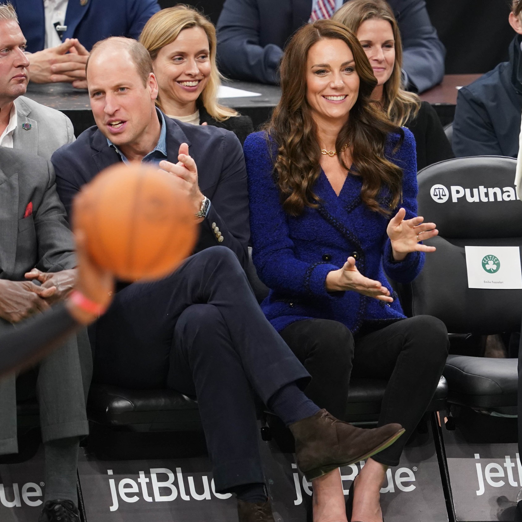 The Waleses Looked Relaxed and Happy at Boston Basketball Game | Marie  Claire