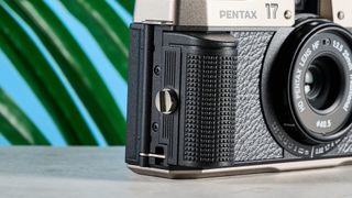 A Pentax 17 half-frame film camera