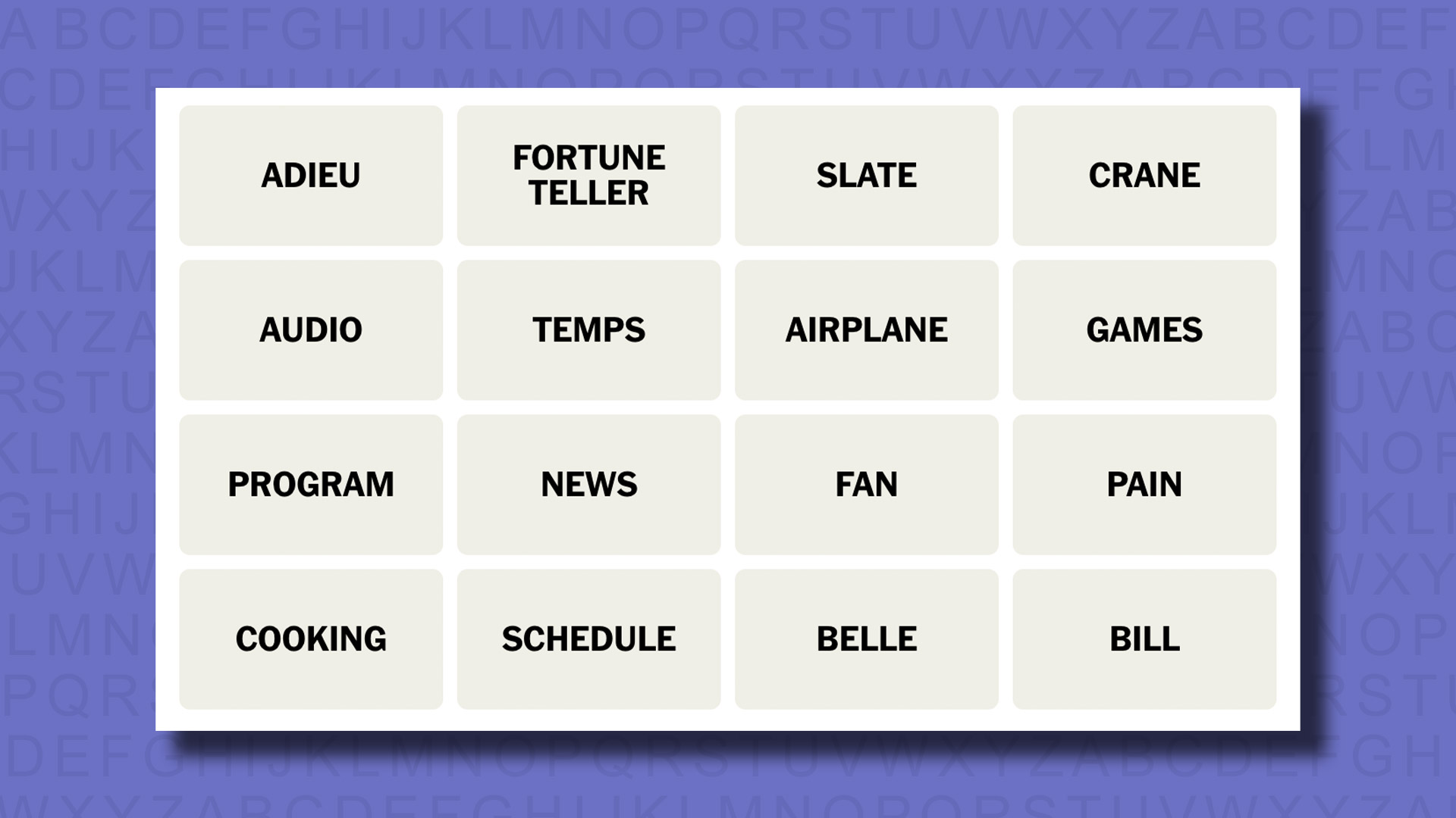 NYT Connections notes for game 501 on purple background