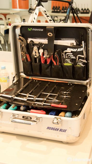 A tool box from a Movistar mechanic shows some serious Euro quality - including Beta and Knipex
