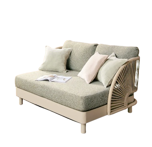 Green Boucle Genoa Garden Love Seat Sofa