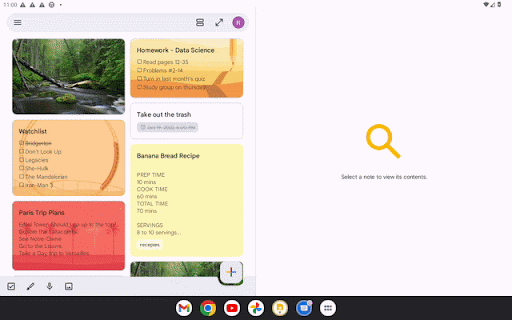 Google Keep multi-instance on Android tablets