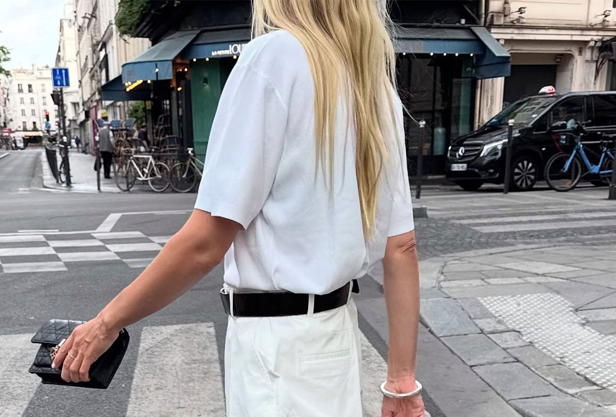 How to wear flip-flops with white pants