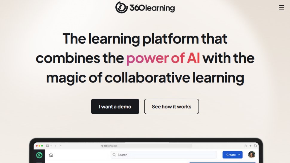 360Learning website screenshot (January 2026).