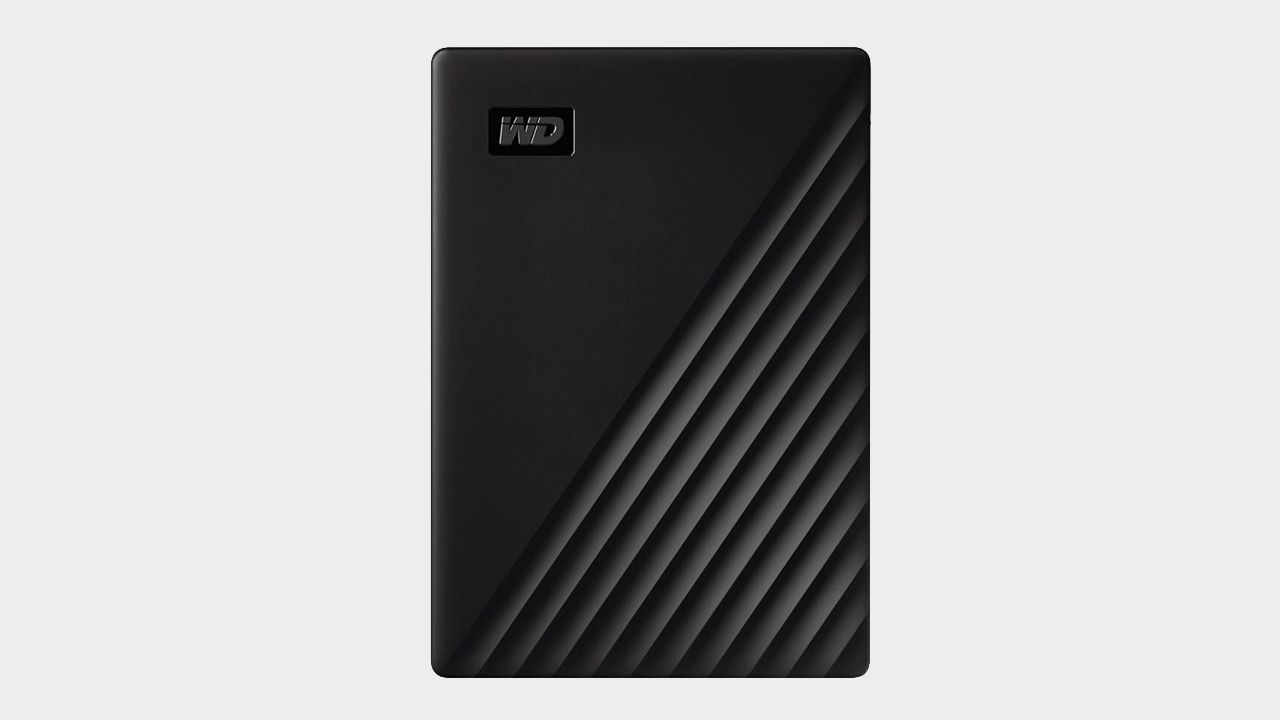 Official image of the WD 4TB My Passport Portable drive, with a plain background.