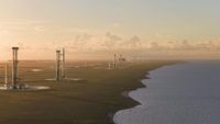 Illustration of SpaceX's planned Starbase Louisiana site, which the company says will support thousands of Starship launches per year.