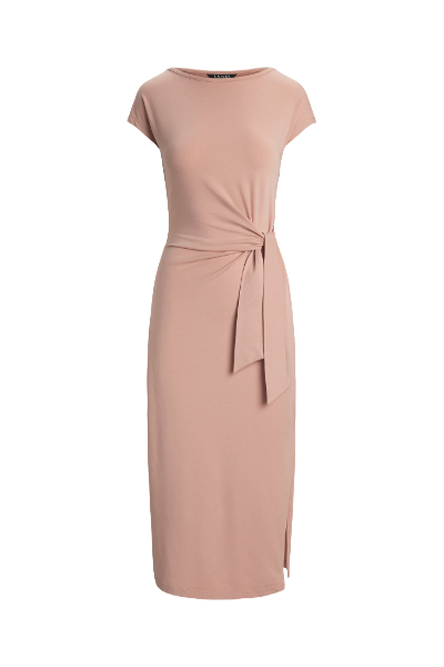 Ralph Lauren , Tie-Front Jersey Boatneck Midi Dress (Was $135) 