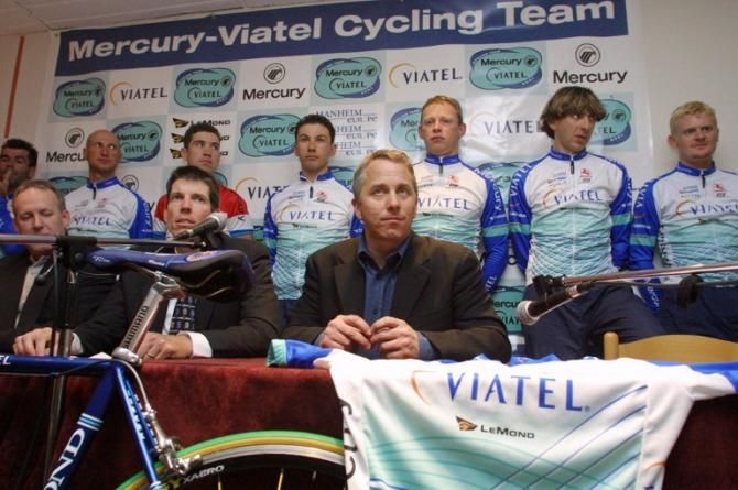 Greg LeMond with the Mercury team in 2001. The former Tour winner supplied the team with bikes