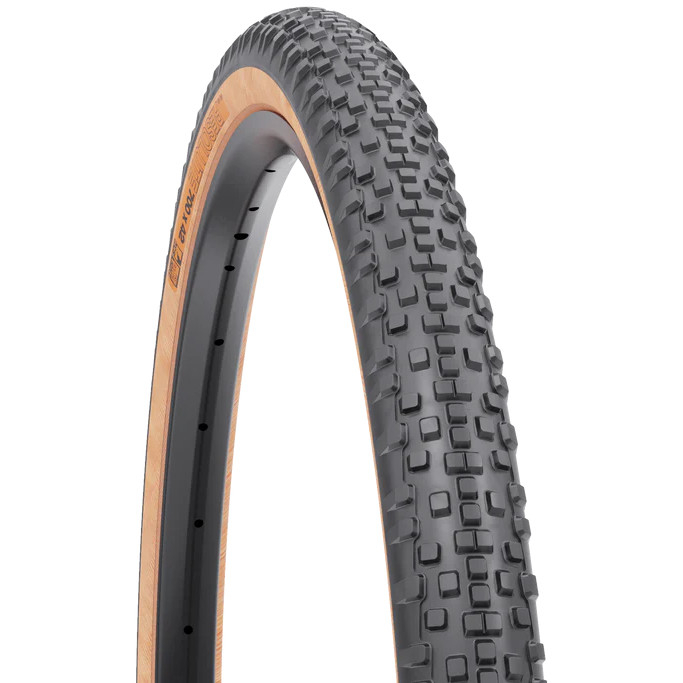 A black bicycle tyre on a white background