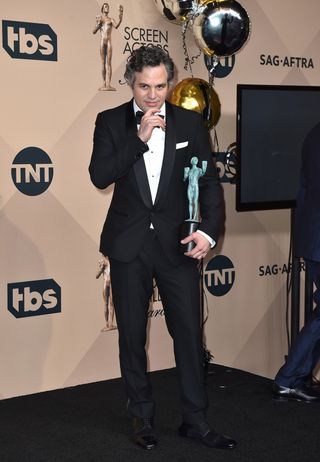 Mark Ruffalo backstage at the SAG Awards (Jordan Strauss/AP)