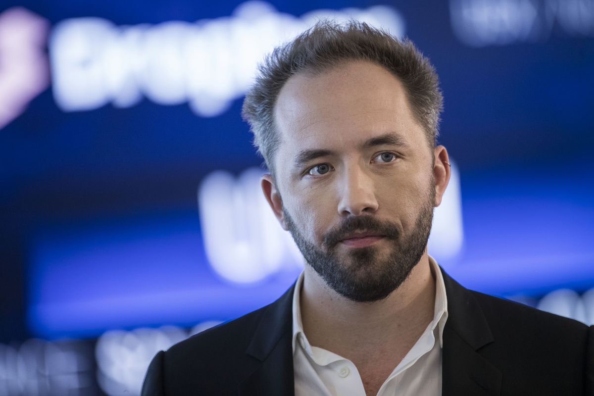 Dropbox CEO Drew Houston at Nasdaq MarketSite