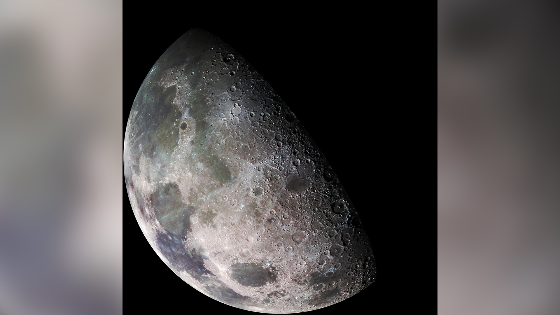 Image of the moon, north polar mosaic.