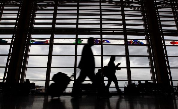 Airport travelers.