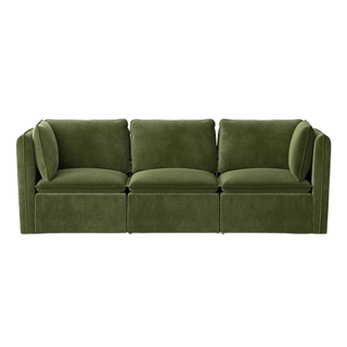 green velvet tuxedo sofa