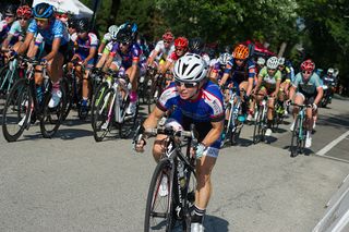 The pro women's race gets underway at the Lake Bluff Criterium