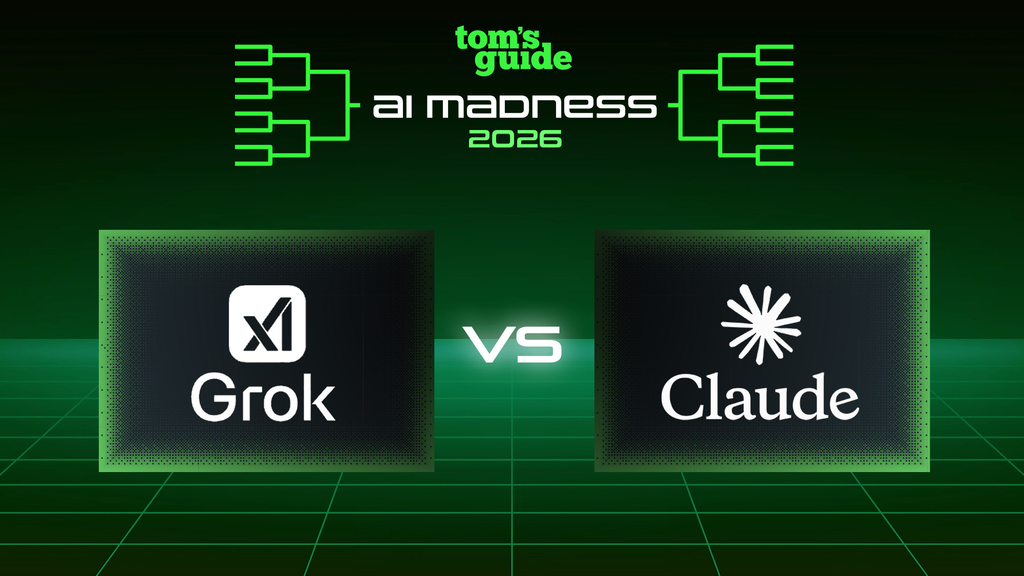 AI Madness 2026 bracket graphic showing the matchups