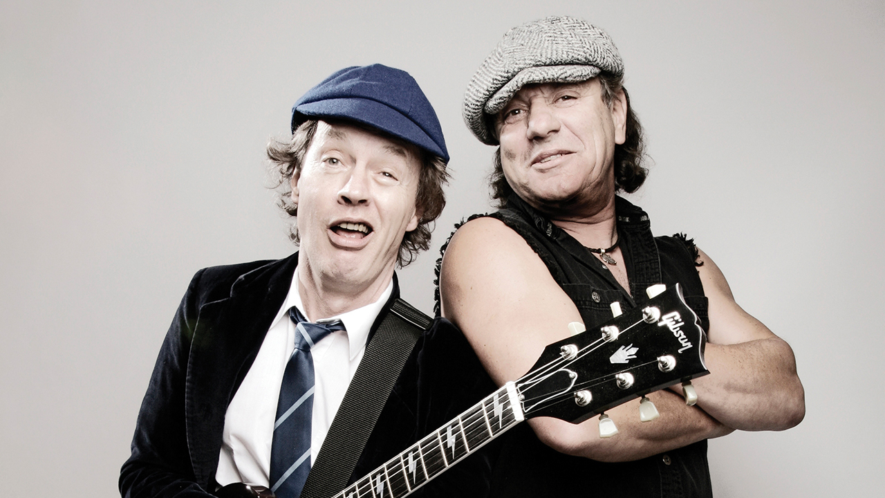 Angus Young and Brian Johnson of AC/DC in 2008