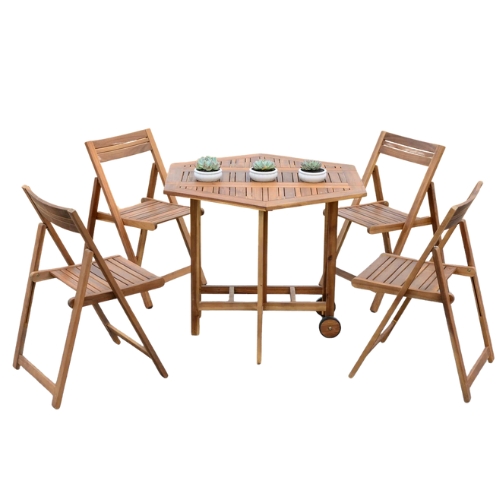 Wayfair, Wade Logan® Lagarde Hexagon 4-Person 40.9'' Long Dining Set & Reviews | Wayfair
