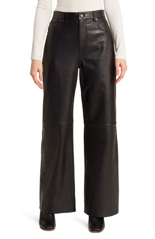 Veda Cary Wide Leg Leather Pants