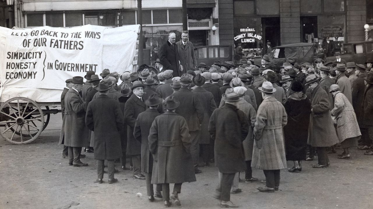 Herbert Hoover on the campaign trail 