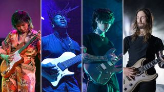 A composite image of Yvette Young, Tosin Abasi, Tim Henson and Mike Sullivan