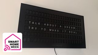 Vestaboard mounted on wall