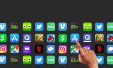 Person chooses one of a few apps