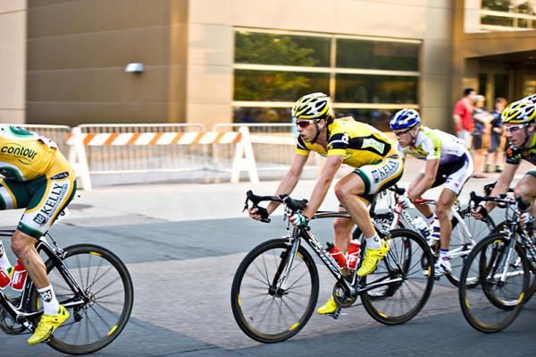 Scott Zwizanski (Kelly Benefit Strategies) was safely tucked behind his team until the very end.