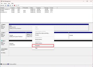 Open volume properties