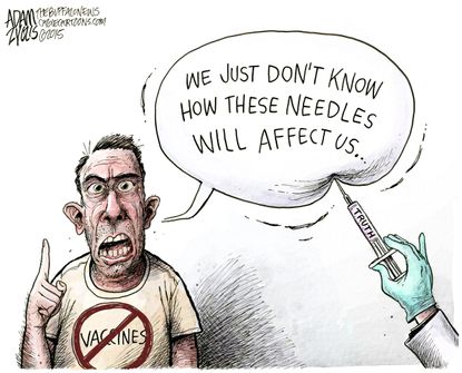 Editorial cartoon U.S. Health vaccinations