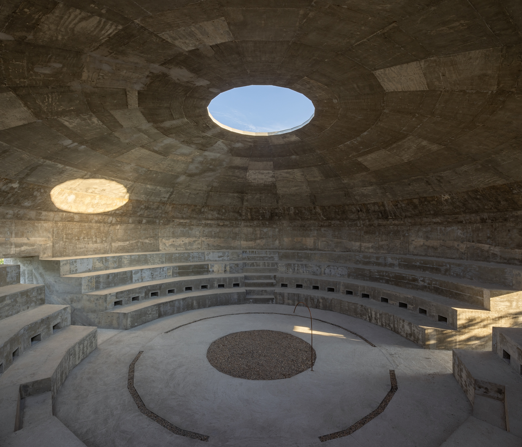 oval shaped Casa Wabi Mushroom Pavilion by OMA