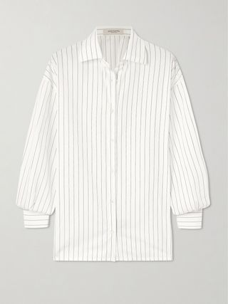 Celia Pinstriped Cotton-Poplin Shirt