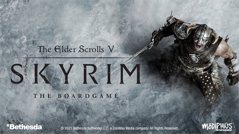 A promotional image for The Elder Scrolls V: Skyrim - The Board Game