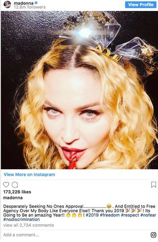 Madonna Instagram Screenshot