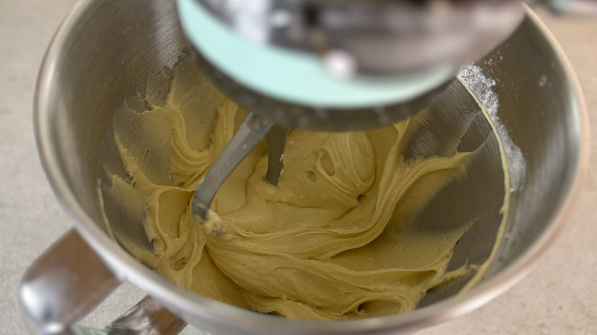 KitchenAid Artisan 4.7L Tilt Head Stand Mixer in Spearmint, the colour of the year for 2026, being tested