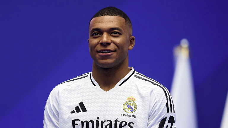 Real Madrid new signing, Kylian Mbappe is unveiled at Estadio Santiago Bernabeu ahead of the Real Madrid vs Chelsea live stream