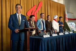 Jerry Seinfeld, Adrian Martinez, Jack McBrayer, Thomas Lennon, Bobby Moynihan and James Marsden in Unfrosted