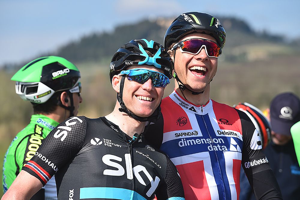 Norwegians Lars Petter Nordhaug and Edvald Boasson Hagen