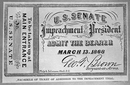A ticket to impeachment proceedings.