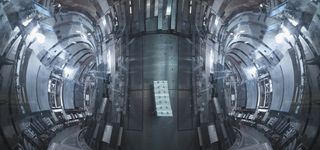 The inside of a tokamak fusion reactor.