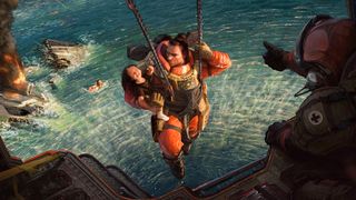 Apex Legends' Gibraltar helps a child to safety