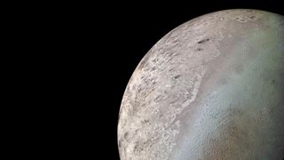 An enhanced view of Neptune's largest moon, Triton, the homewrecker that may have tossed out several of the planet's original satellites.