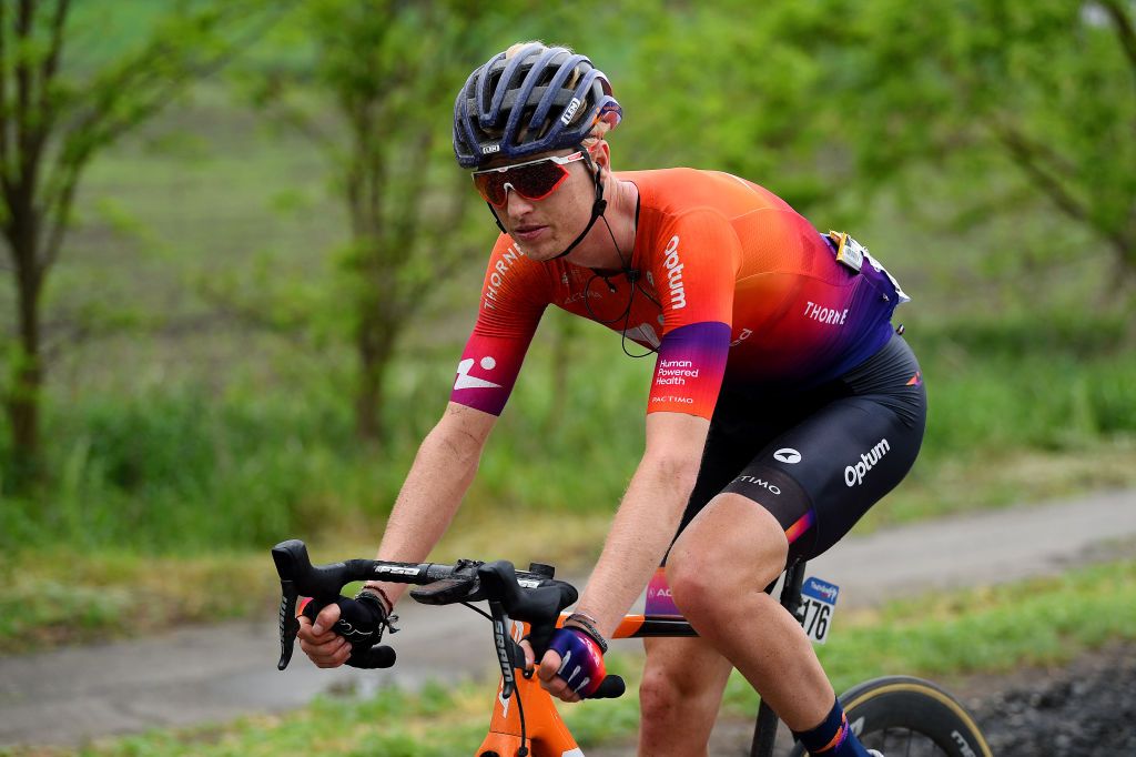NYIREGYHAZA HUNGARY MAY 13 during the 43rd Tour de Hongrie 2022 Stage 3 a 154km stage from Sarospatak to Nyiregyhaza tourdehongrie on May 13 2022 in Nyiregyhaza Hungary Photo by Dario BelingheriGetty Images