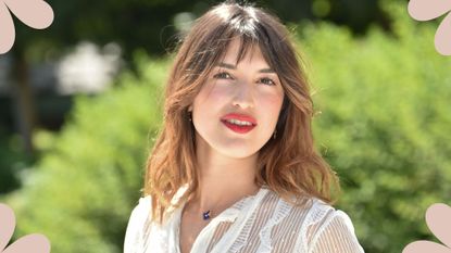 Jeanne Damas with French girl hair at Christian Dior show