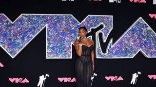 US rapper Megan Thee Stallion arrives for the 2023 MTV Video Music Awards ahead of hosting the 2024 edition of the event