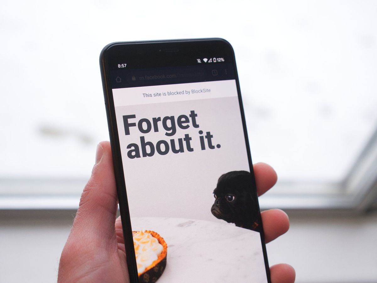 BlockSite blocking Facebook on a Pixel 4 XL