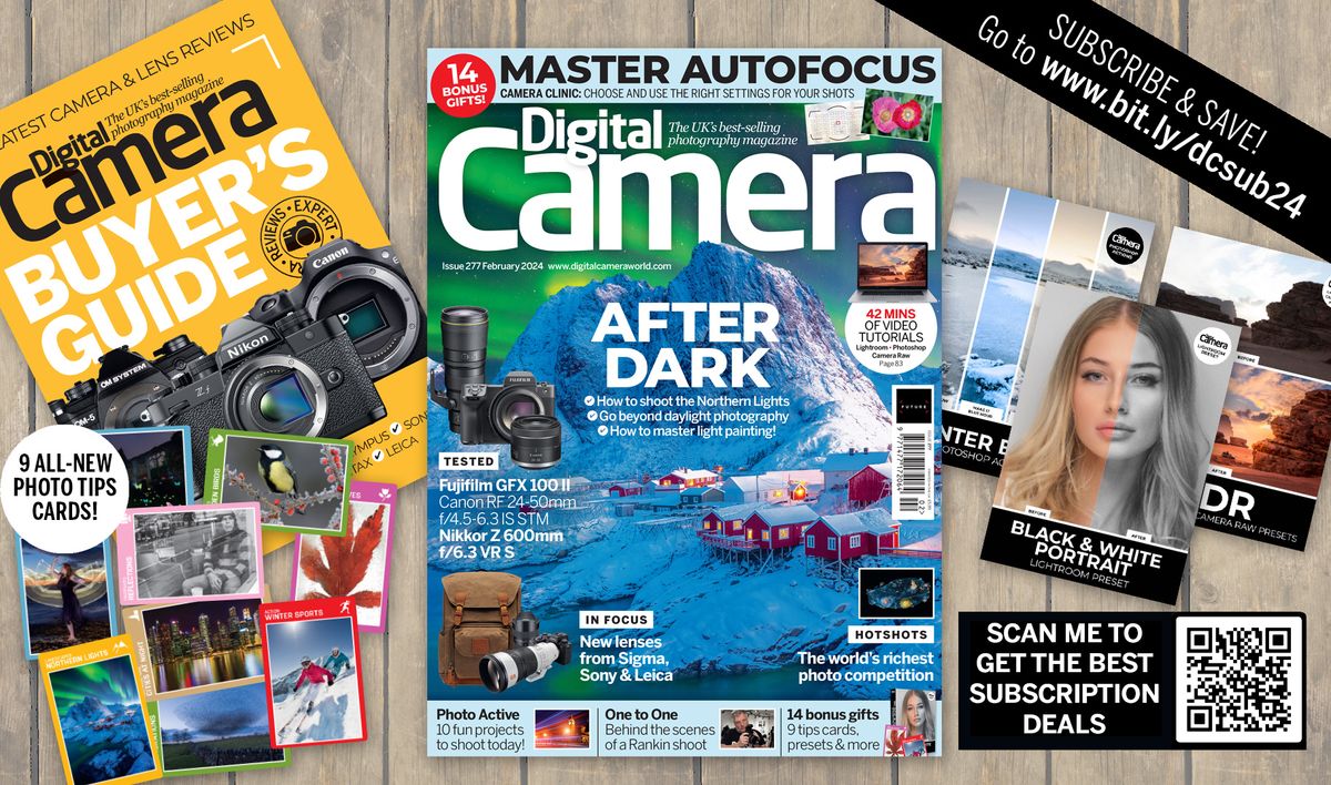 Montage of bonus gifts bundled with issue 277 of Digital Camera magazine