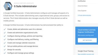 G Suite Administrator dashboard