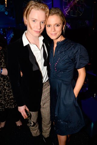 Freddie Fox and Emilia Fox at the Warner Music party