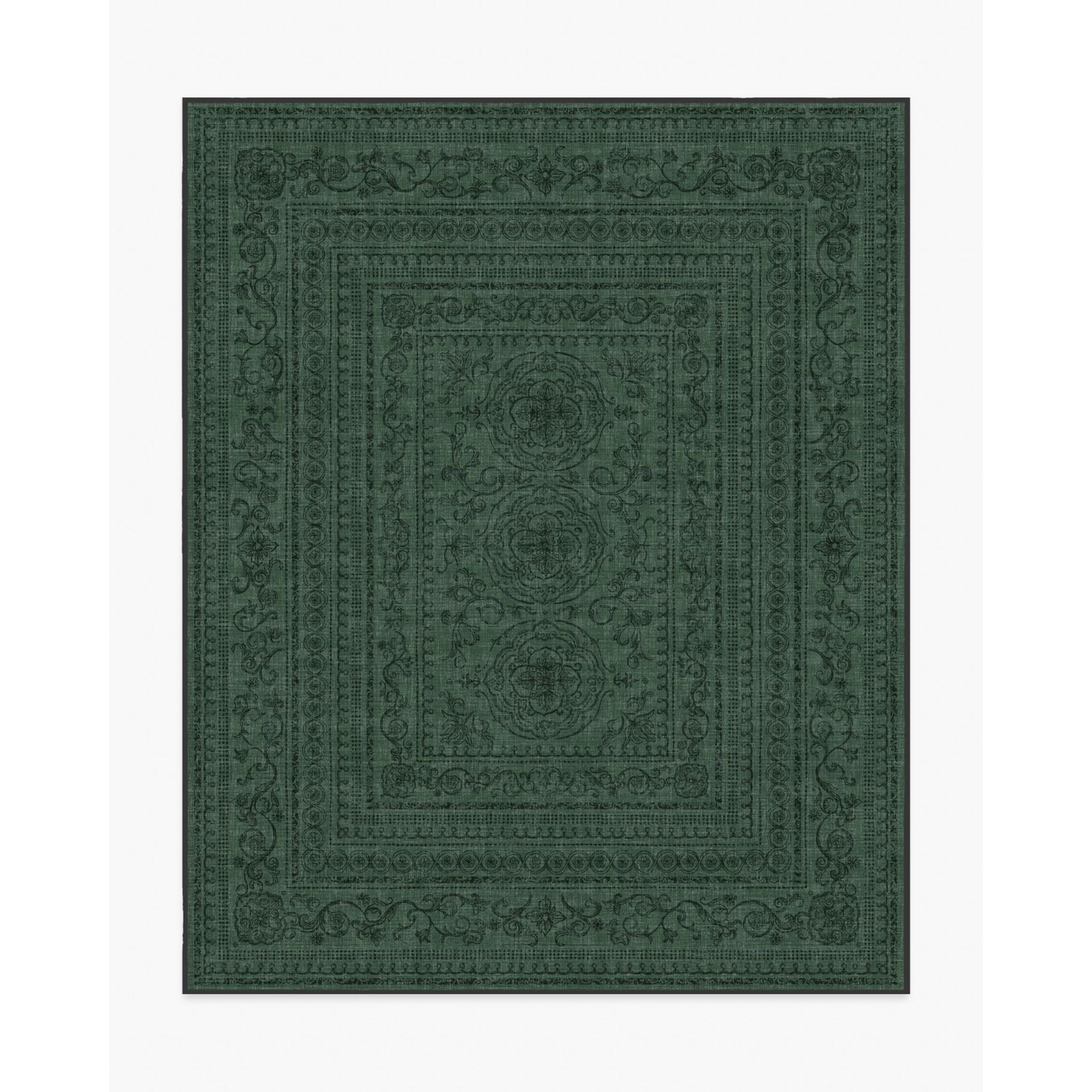 dark sage green rug